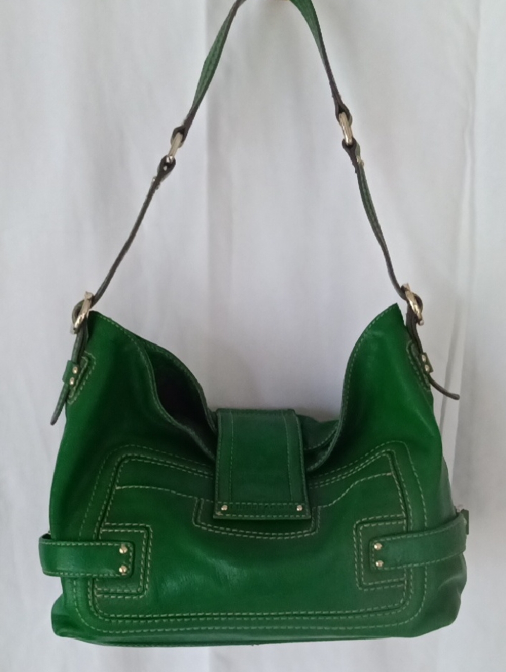 Etienne Aigner Green Leather Shoulder Bag